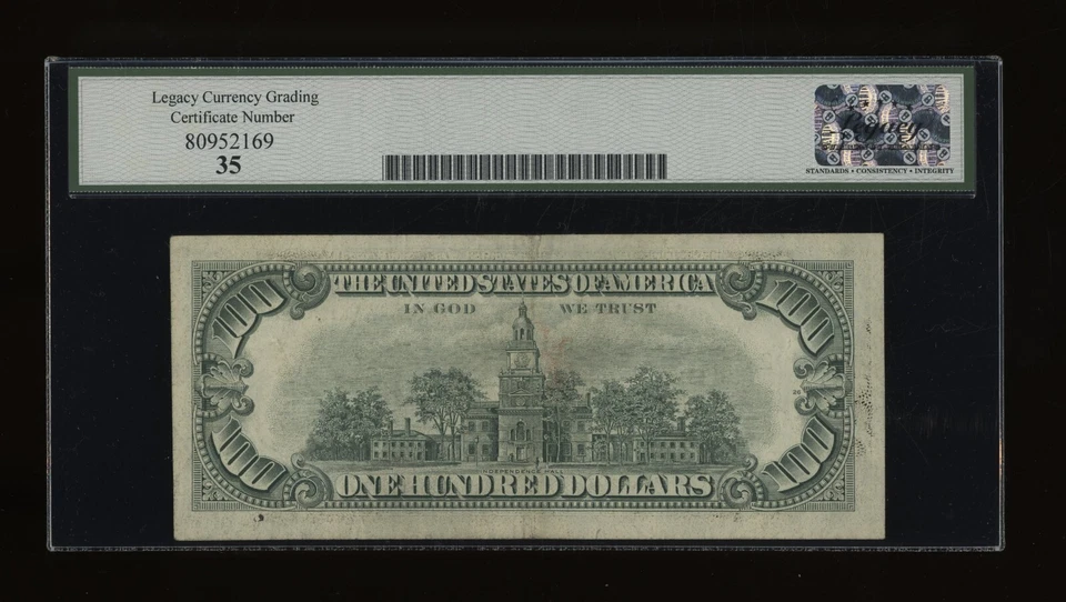DBR 1974 $100 FRN New York Fr. 2167-B Legacy 35 Serial B73776547A - Image 2 of 2