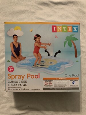 Inflatable Pool With Spray Port -Bumble Bee Design 