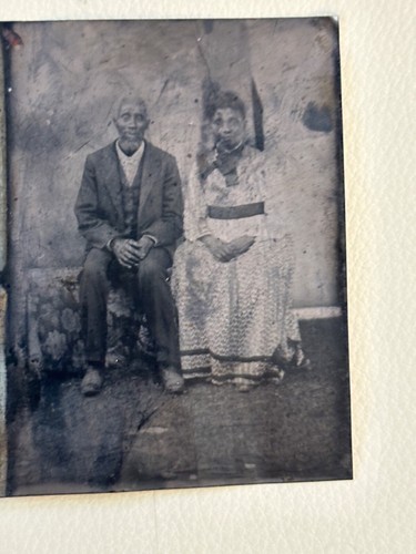 Tintype of black woman/man late 1800s original photo 3.25" x 2.5" - Picture 2 of 4