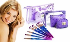 Bolsas de artículos de tocador cosméticos impermeables y brochas de maquillaje unicornio cosméticos (10 piezas)
