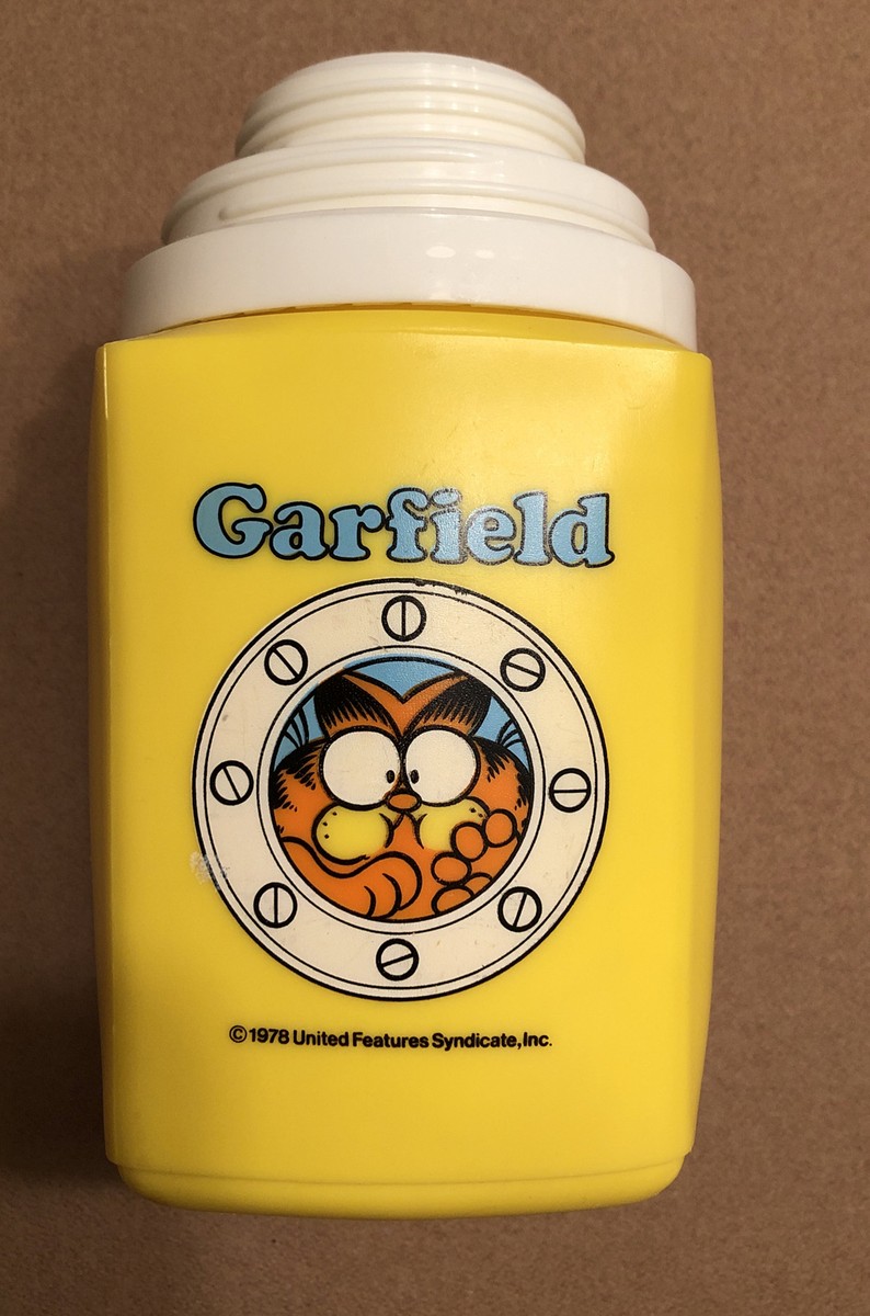 Vintage Thermos Brand 1978 Garfield Yellow Thermos Ounce Size