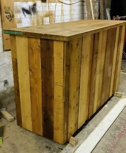 Pallet Counter Bar Reclaimed Rustic Industrial Cafe Restaurant W1xh90xd67 Cm Ebay