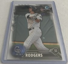 2016 Bowman Chrome Baseball Prospects Brendan Rodgers Colorado Rockies #BCP100