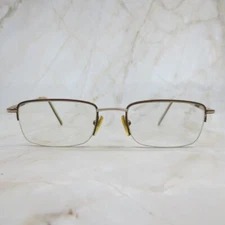 Gant G Clinton Eyeglasses Frame Unisex Brown Gold Half Rim Rectangular 51-19-140