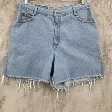 Gitano Vintage 90s Women's 31 Faded Light Wash Cut Off High Rise Jean Shorts