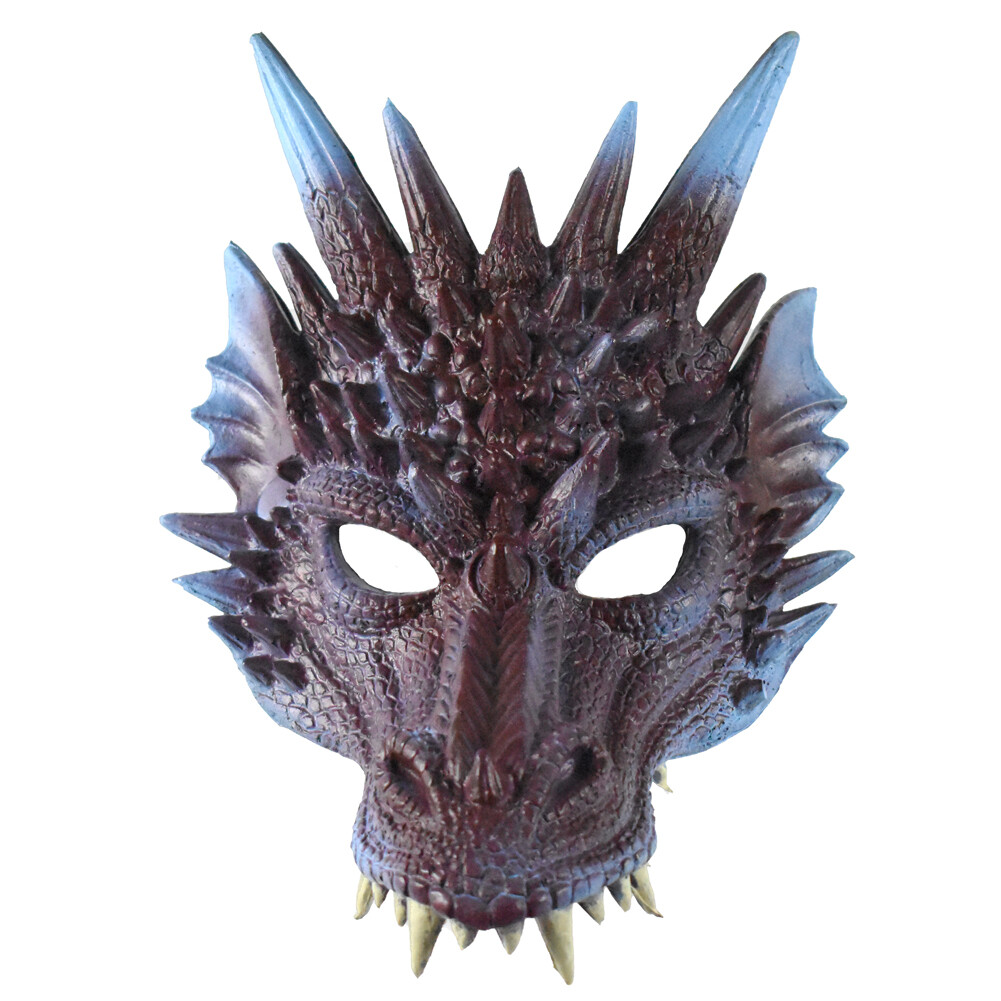 Adult Unisex 3-D Dragon Mask Foam Rubber Cosplay Costume Accessory