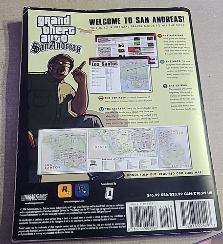 Grand Theft Auto San Andreas PS2 Strategy Guide W/ Poster Map Nice - Picture 4 of 7