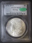 1878 7/8TF Morgan Silver Dollar ~ PCGS MS63 Strong ~ CAC Certified ~ 7 over 8 TF