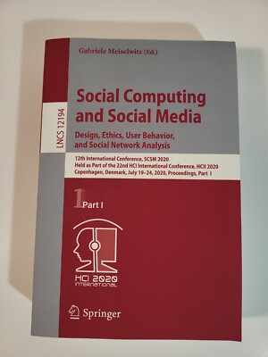 Social Computing And Social Media Part 1 (2020 Book)