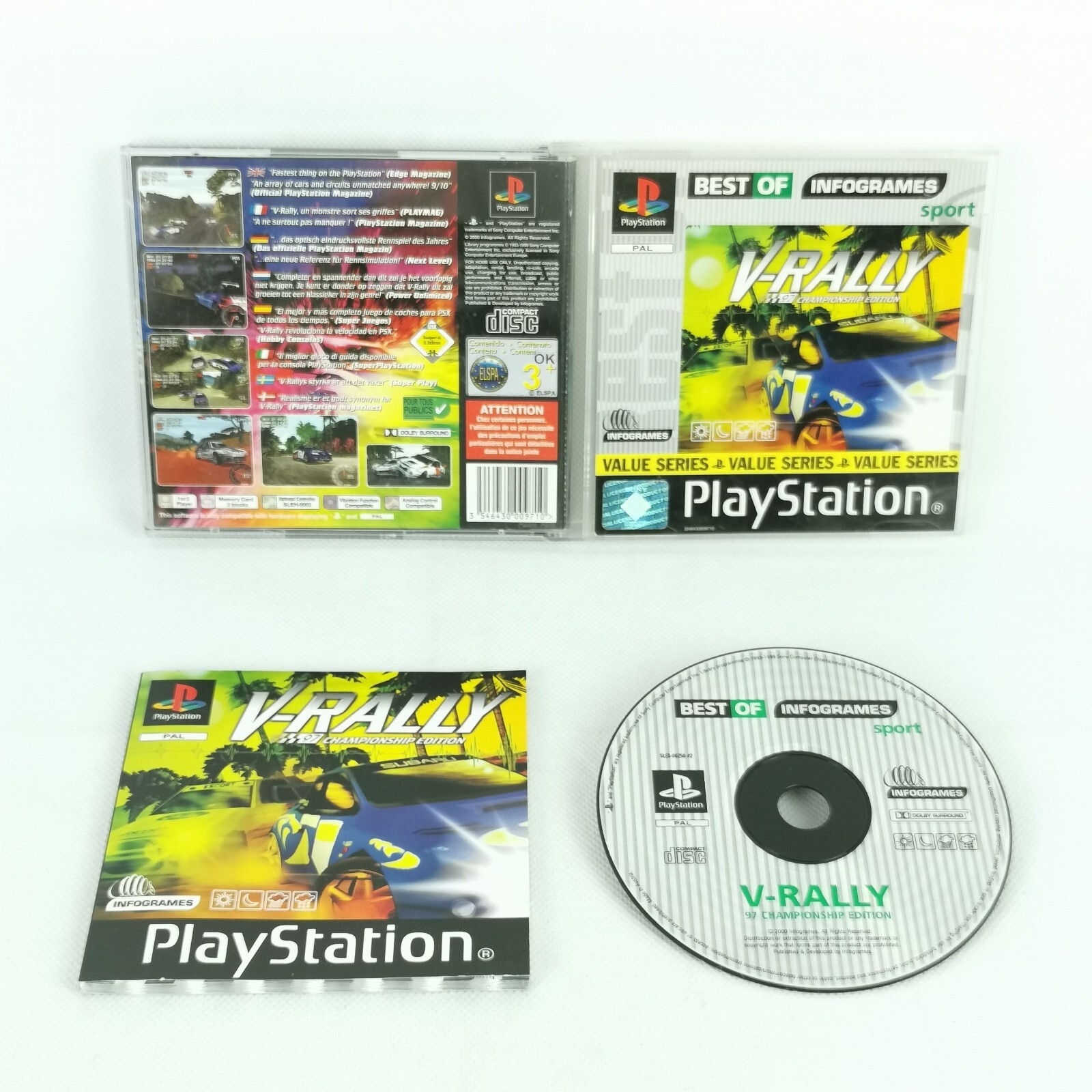 V-Rally 97 Championship Edition Value Series PS1 PlayStation 1 Complete PAL