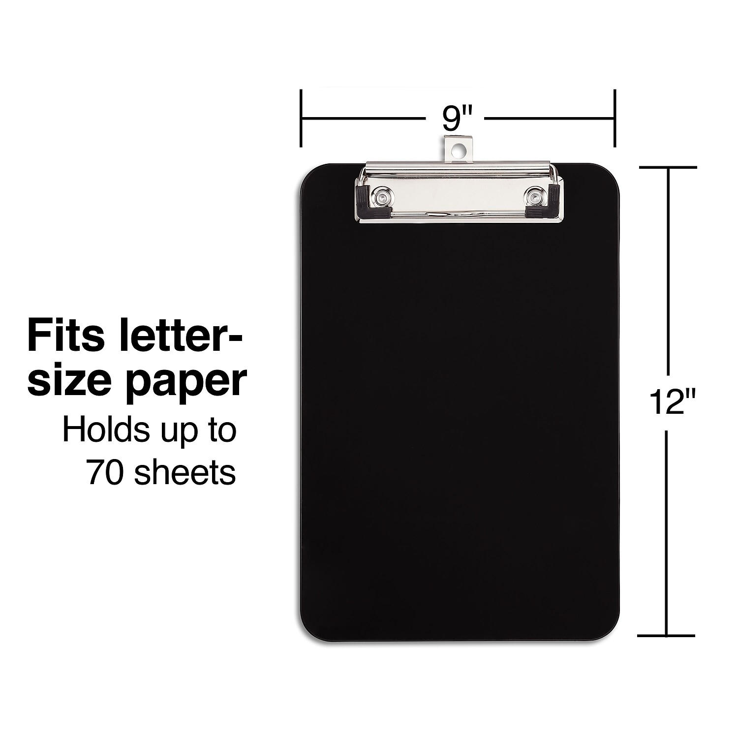 Staples Plastic Clipboards Black 6/Pack (23143) 951060 eBay