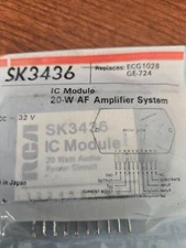 RCA SK3436 IC Module 20-W AF Amplifier System Vcc=32V