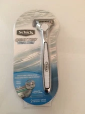 NEW Schick Quattro Razor & Cartridges, Titanium Coated Blades, 1 Razor, 2 Cartri