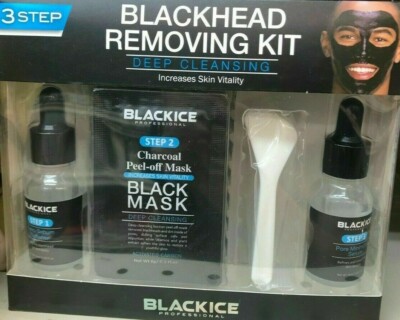 Blackice Professional 3 Step Blackhead Removing Kit Deep Cleansing Mask Serum
