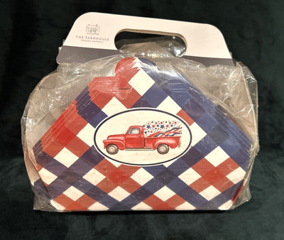 NEW Rachel Ashwell To-Go Boxes 6 Pk Pick-Up Truck Cardboard Check The Farmhouse