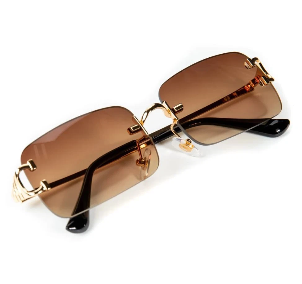 Wholesale Luxury Brand Fashion Square Women Rimless Oversized Sunglasses  Newest 2022 Eyewear Hight Quality Men Wholesale Glasses From m.