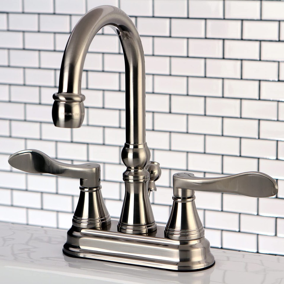 KS2611DFL NuFrench 4" Centerset Bathroom Faucet, 4Inch, Polished