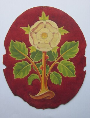 Rosenschild Wandteppich Design Taubenholz Studio Edinburgh schottisches Originalgemälde