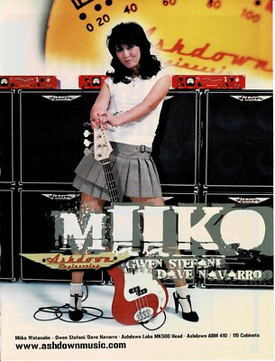Ashdown Engineering - MIIKO WATANABE of GWEN STEFANI - 2005 Print Advertisement