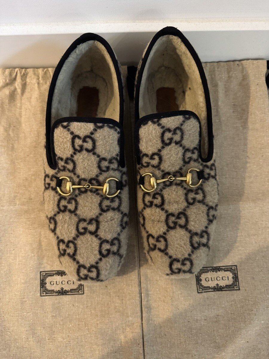 Gucci GG Horsebit Natural Merino Wool Loafers | eBay display picture 1