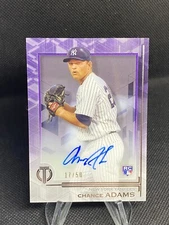2019 Topps Tribute Chance Adams Purple Rookie Card Auto "#'d/50".  