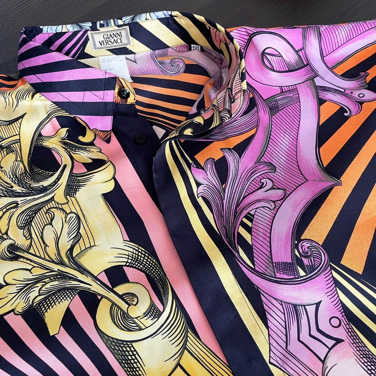 GIANNI VERSACE silk shirt Neobarocco print size IT 50 from S/S