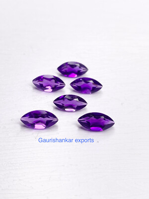 Amethyst Facettiert Marquise Schnitt Locker Edelstein 6x3mm- 14x7mm Natürlich