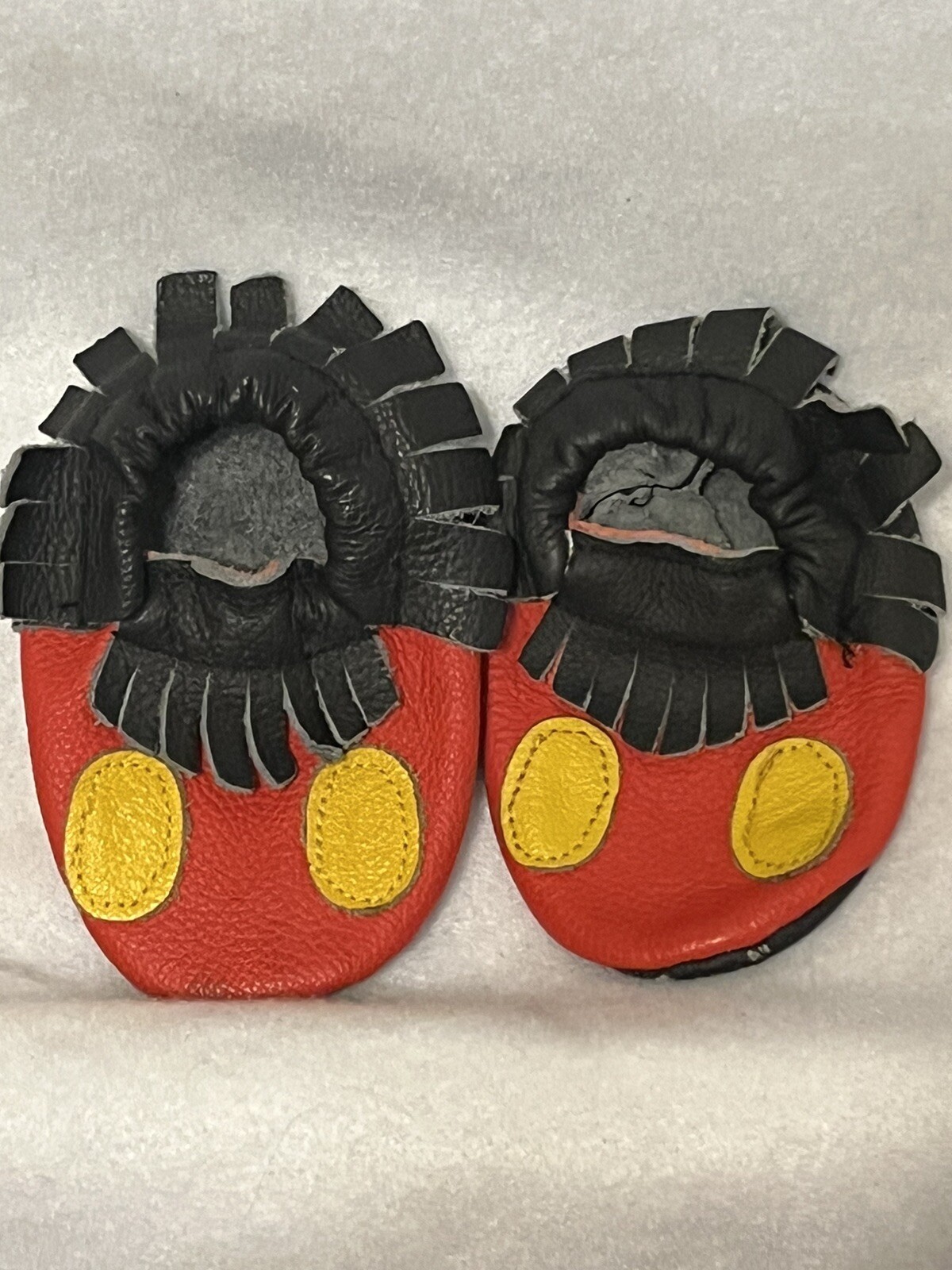 SAOLA Scarpe bambino Disney Topolino mocassino pelle rosso taglia 3 4 suola morbida slip on