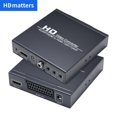 RGB Scart/HDMI to HDMI Video AV Converter Scaler 1080P with