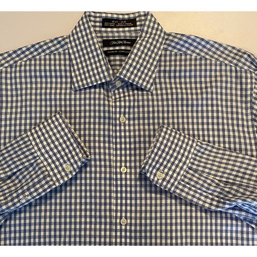 Blue Gingham Dress Shirt 16.5 