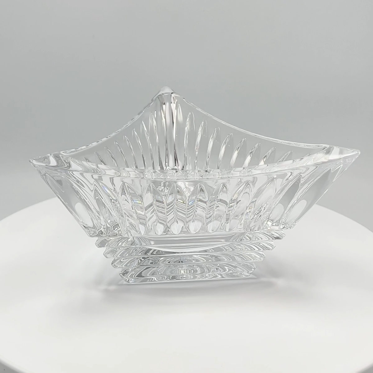 Wedding Crystal Bowl Mikasa Handcut Triangle Twilight Design