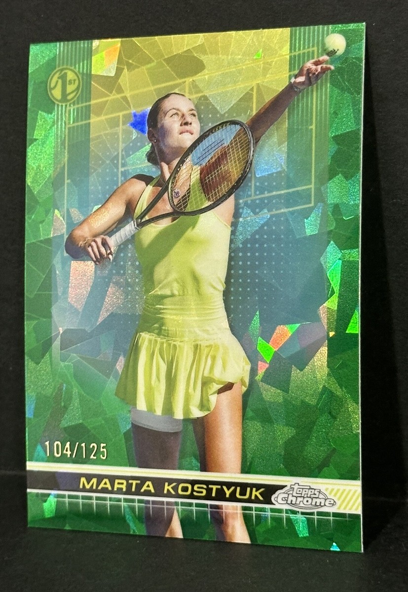 2024 Topps Chrome Sapphire Tennis 1st Card Marta Kostyuk Green