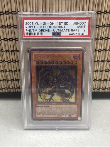 Yugioh PSA 9 MINT Yubel - Terror Incarnate 1st Ed Ultimate Rare PTDN-EN007