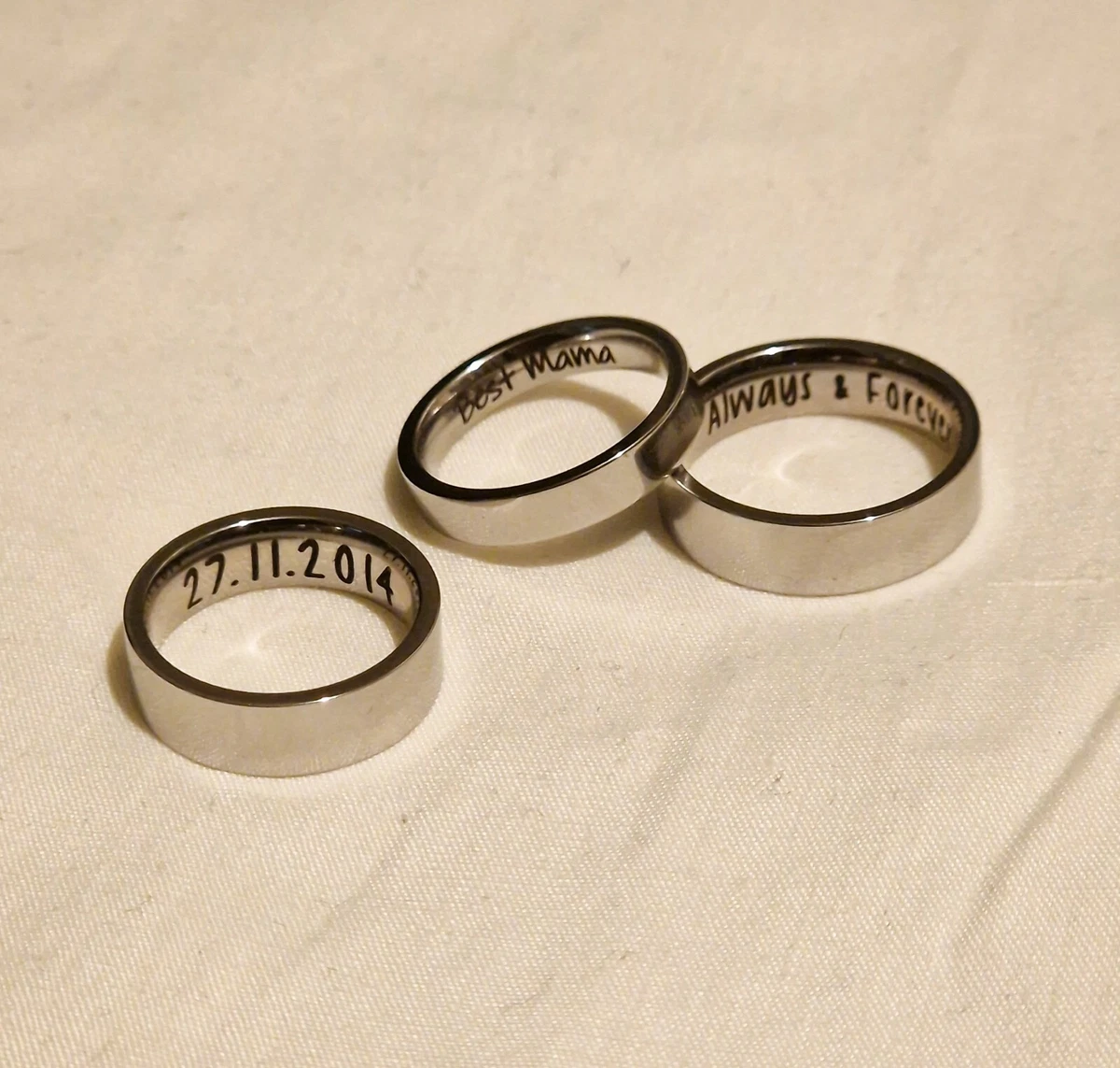 Custom engraved stainless steel cheap rings