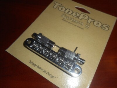 NEW - TonePros Metric Tunematic Bridge, Roller Saddles - CHROME, TPFR-C
