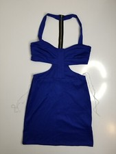 Fashion Nova Women's Blue Cut Out Midi Dress Size Medium