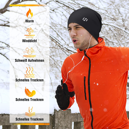 Mütze, Mütze Herren,Mütze Damen,Beanie,Laufmütze Sportmütze Fleece Bequem für La - Bild 4 von 6