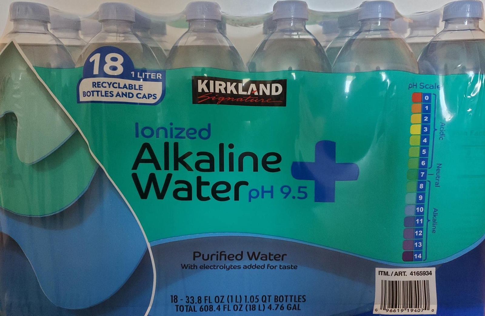 KIRKLAND SIGNATURE Alkaline Water, 33.8 Fl Oz (Pack of 18) | eBay