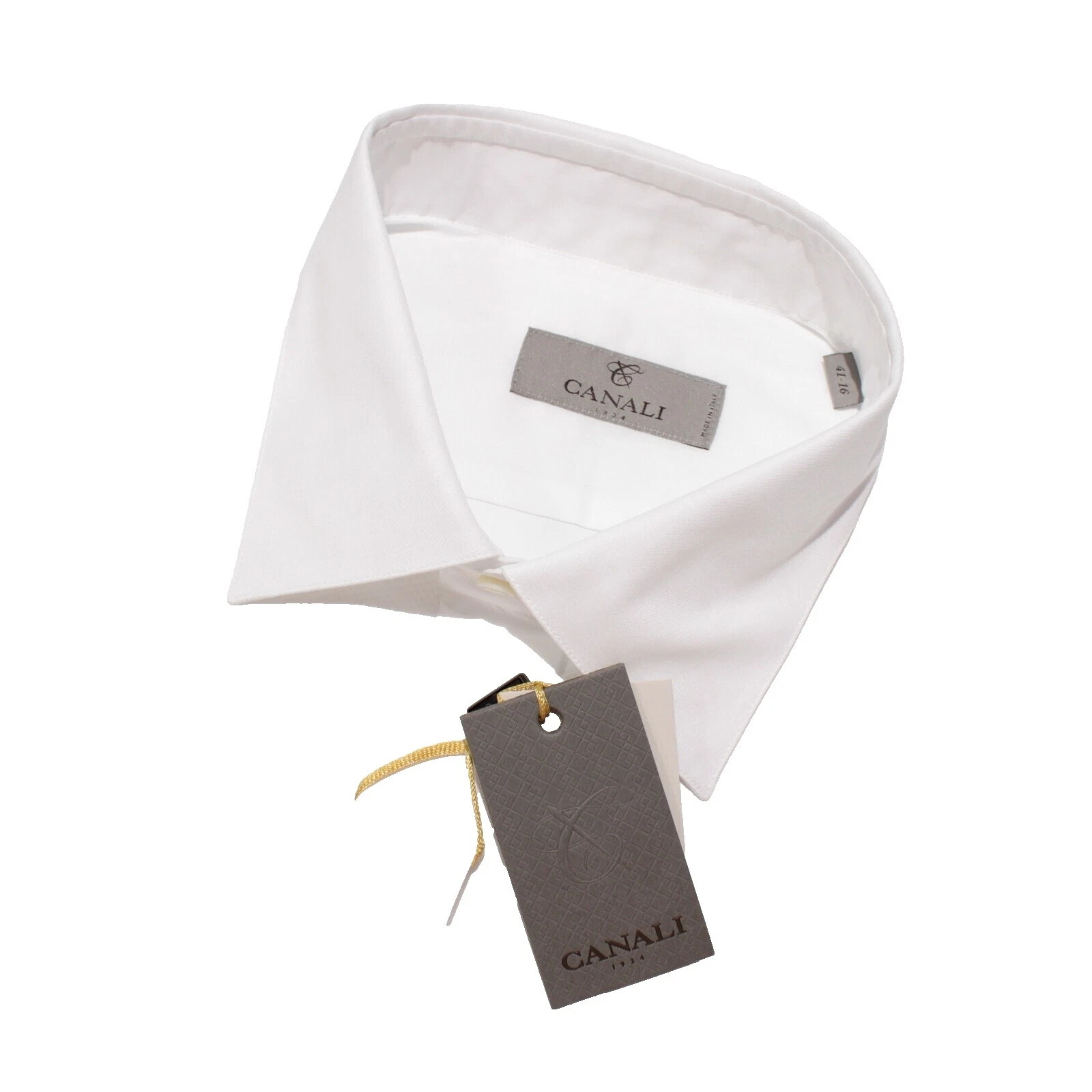 Camisas de Vestir Sólida Canali Blanco para hombres