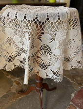 LACE SPINDLES TABLECLOTH OR PLACEMAT - Bobbin lace - early 20th century - ecr...