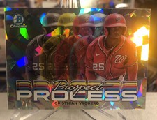 Cristian Vaquero 2023 Bowman Chrome Atomic Refractor Prospect RC SSP /150 ⭐️MINT