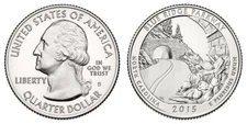 2015 S BLUE RIDGE PARKWAY ATB QUARTER   From US Mint Rolls