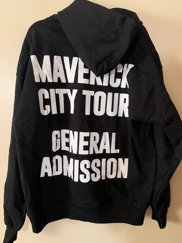 Felpa nera con cappuccio uomo Hanes Maverick City Tour 2021 taglia L nuova senza etichette - Foto 3 di 4
