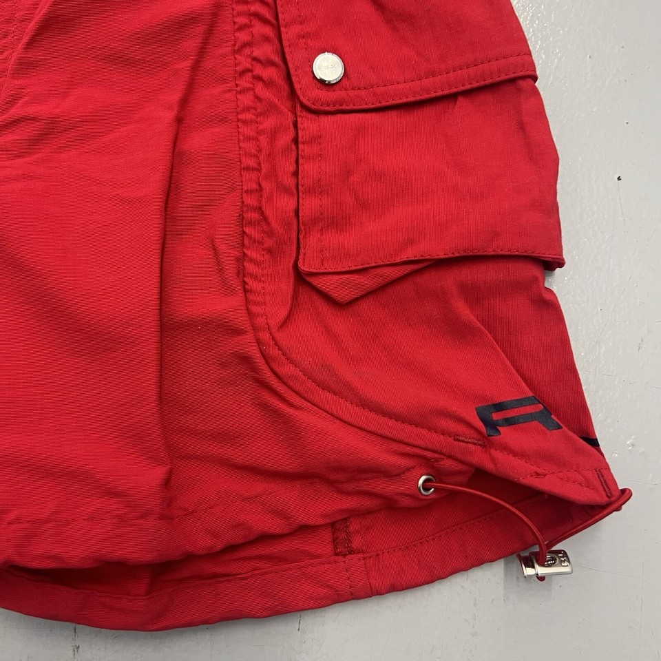 RLX Ralph Lauren Womens Red Flat Front Button Golf Casual Cargo Shorts