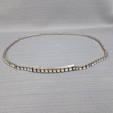Vintage Judith Leiber Silver-tone Chain Belt Rhinestone 29" Sparkle