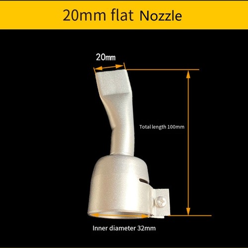 Hocheffiziente 20 mm flache Schweißdüsenspitzen für PVC mit Edelstahl - Picture 7 of 12