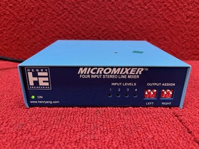 Used Henry Engineering Micromixer Four Input Stereo Line Mixer #3500 Good Cond