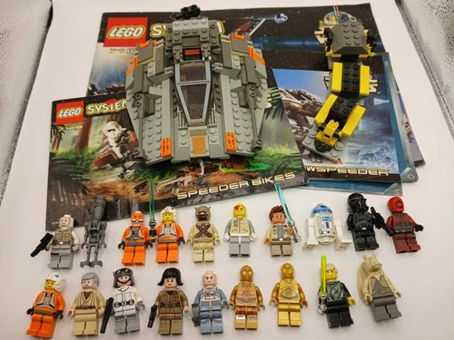 Huge Lego Star Wars Lot Vintage Minifigures And Sets 19 Figs Luke R2-D2 C3-PO...