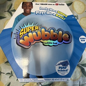 Buy Super Wubble Bubble Ball with Pump - Blue 23905416 online | eBay