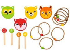 Playtive Kinder Gartenspielgerät Wurfspiel Echtholz Ringwurfspiel Outdoor